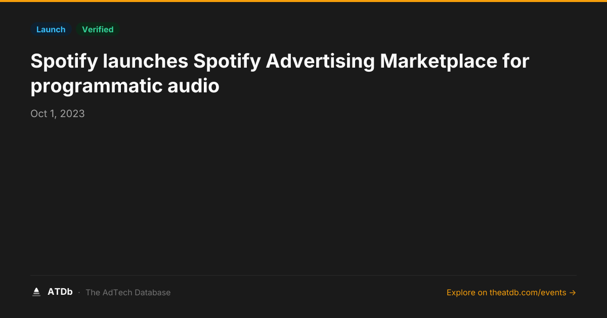 Spotify launches Spotify Advertising Marketplace for programmatic audio ...