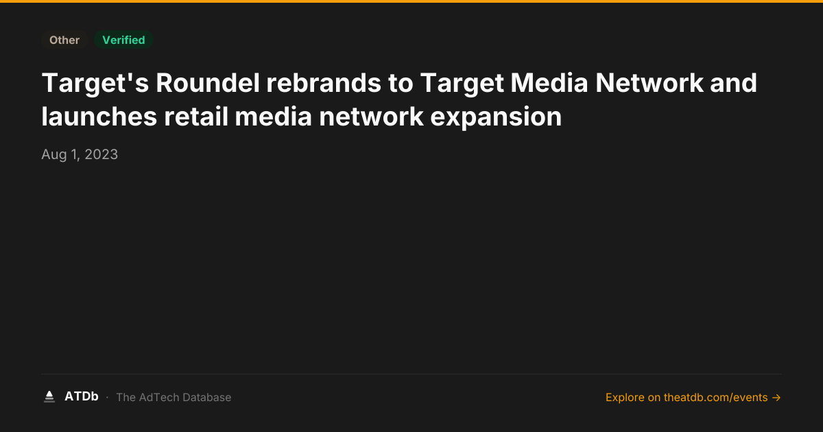 Target's Roundel rebrands to Target Media Network and launches retail ...