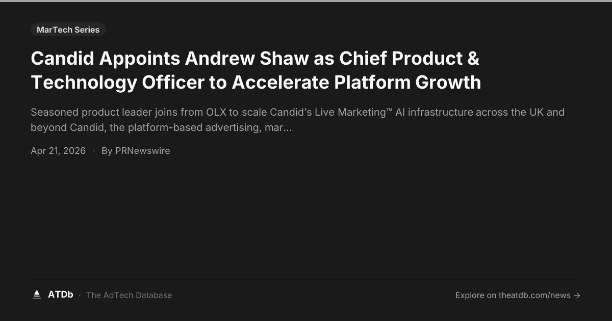 Candid Appoints Andrew Shaw as Chief Product & Technology Officer to ...