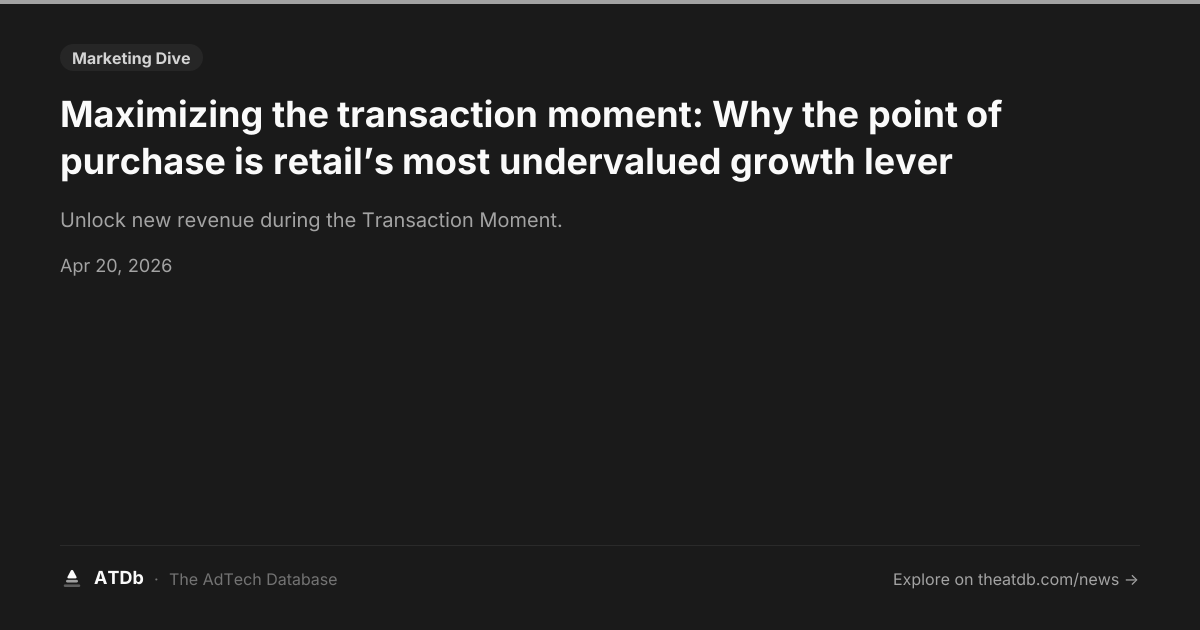 Maximizing the transaction moment: Why the point of purchase is retail ...