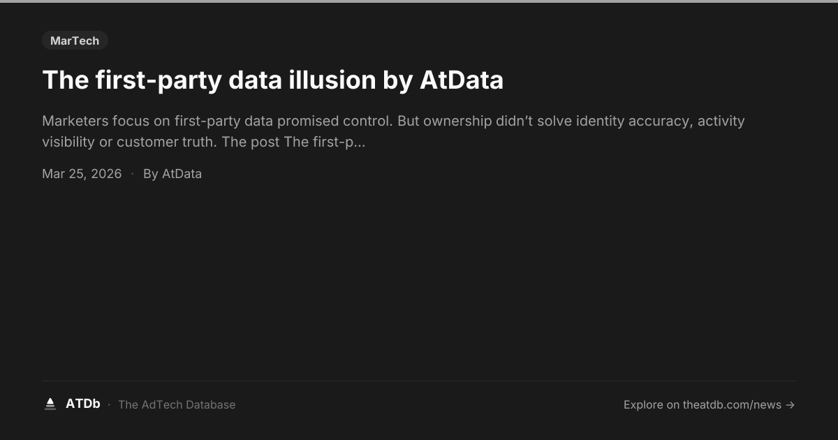 The first-party data illusion by AtData | ATDb