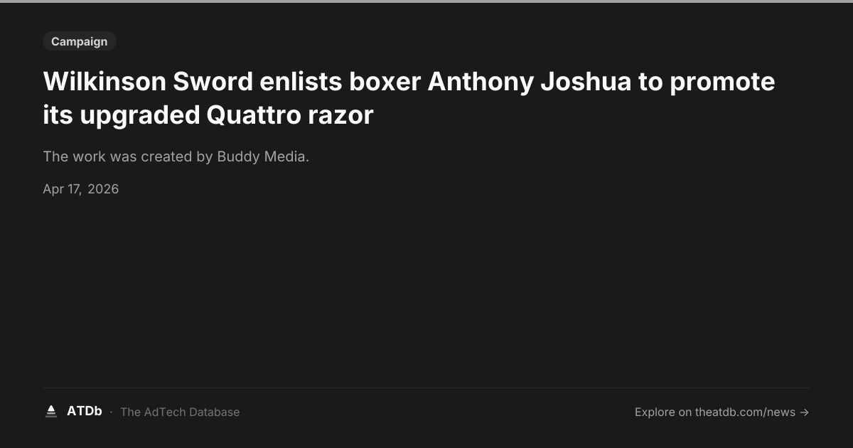 Wilkinson Sword enlists boxer Anthony Joshua to promote its upgraded ...